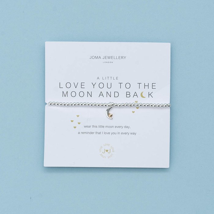 Joma Jewellery 'Love You To The Moon And Back' Silver Charm Bracelet