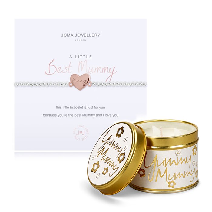 A Little 'Best Mummy' Bracelet & Lily Flame Candle Gift Set