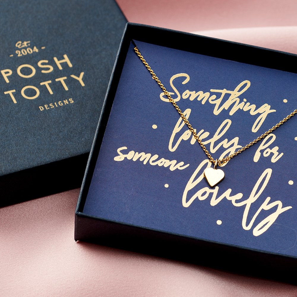 Posh Totty 'something Lovely' Gold Heart Necklace