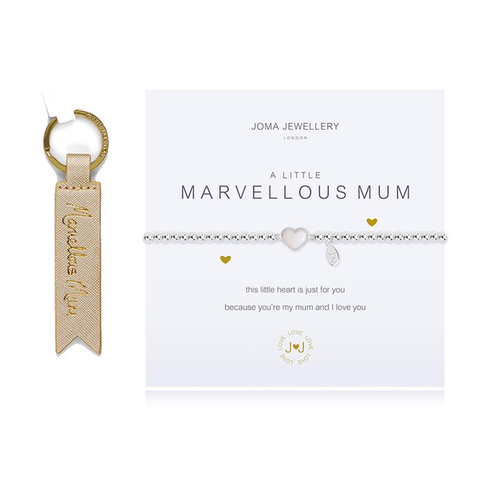 A Little 'Marvellous Mum' Bracelet & Keyring