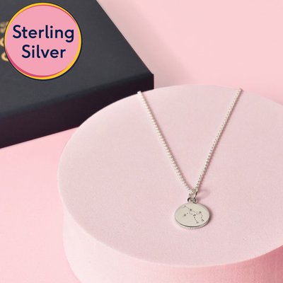 'Virgo' Zodiac Silver Necklace
