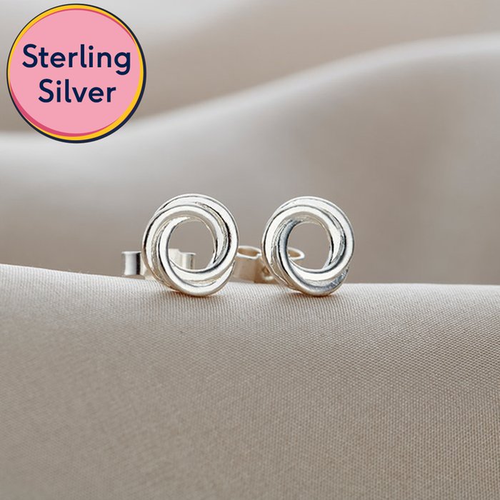 Russian Ring Silver Earrings