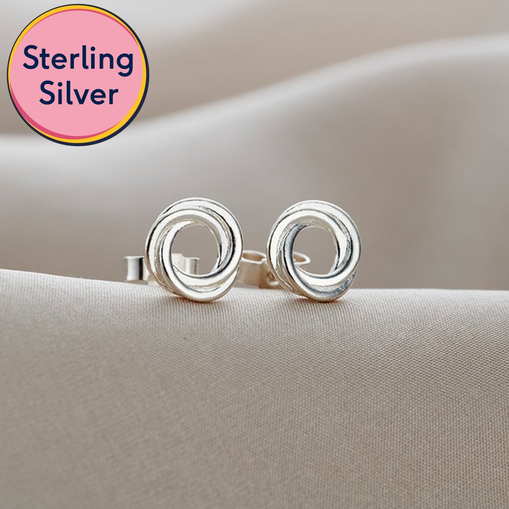 Posh Totty Russian Ring Silver Earrings