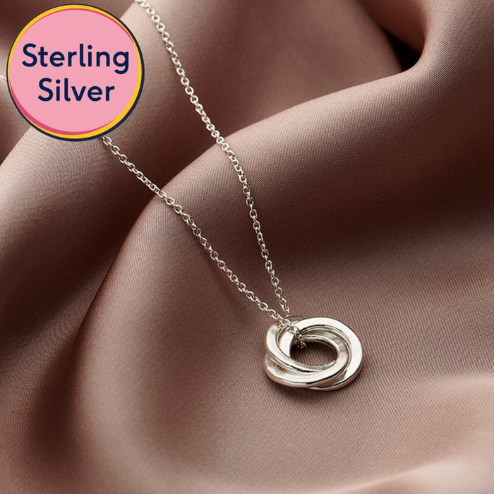 4 Russian Rings Necklace in Sterling Silver - MYKA