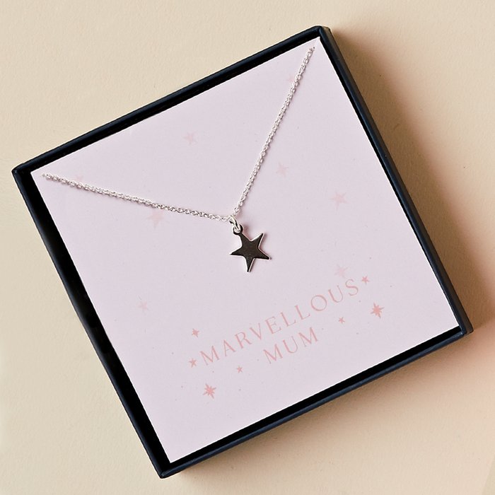 'Marvellous Mum' Star Necklace