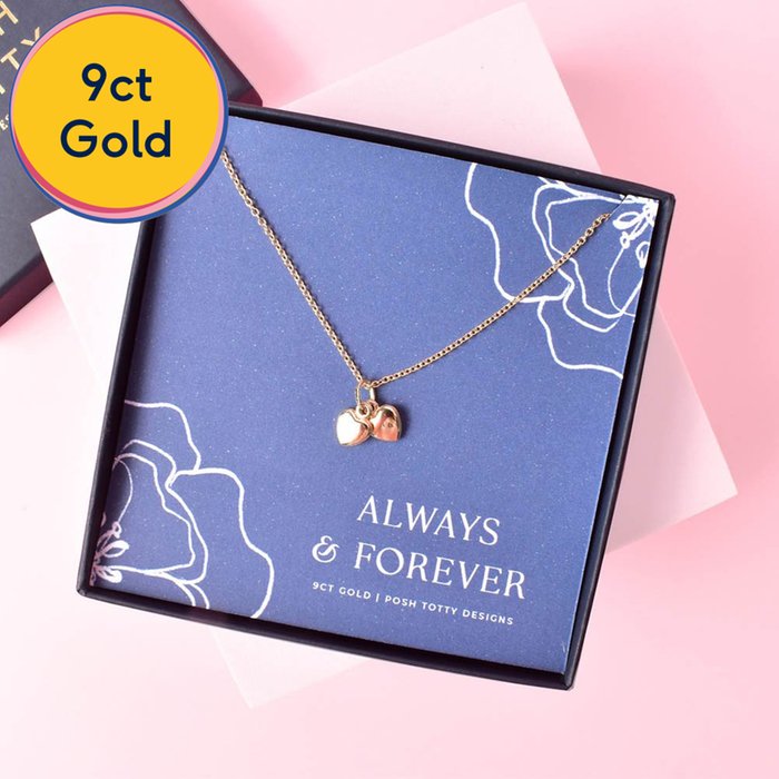 9ct Gold 'Always & Forever' Heart Necklace