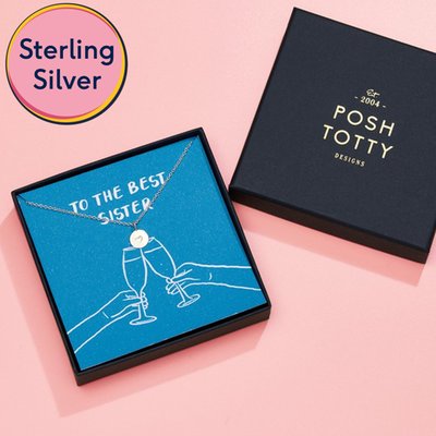 To The Best Sister Silver Necklace