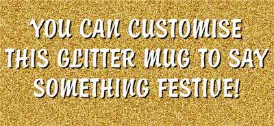 Christmas Gold Glitter Personalised Mug