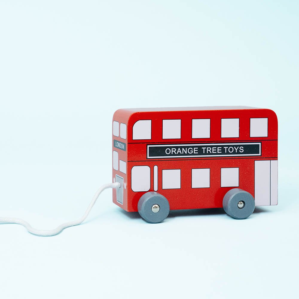 Other London Bus Pull Along Wooden Toy Toys & Games