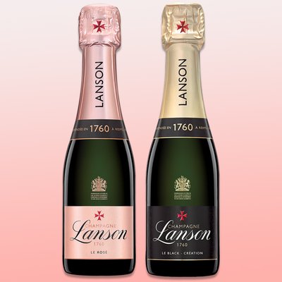 Mini Lanson Champagne x2 20cl Gift Set