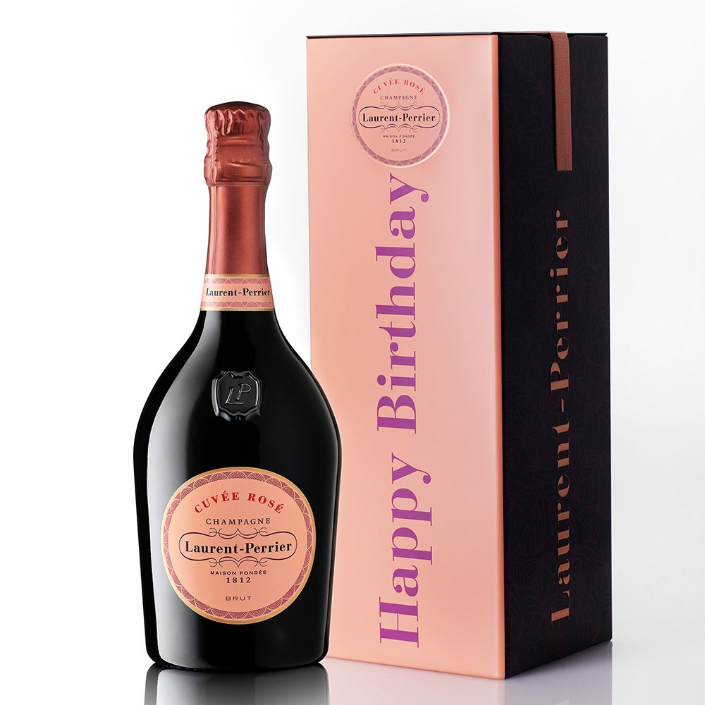 Laurent Perrier Happy Birthday Laurent-Perrier Champagne Cuvee Rose Brut Alcohol