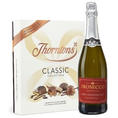 Valentine's Day Personalised Prosecco & Thorntons Classic Gift Set