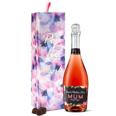 Personalised Sparkling Rose and Floral Gift Set