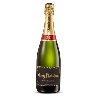 Personalised Champagne Christmas 75cl