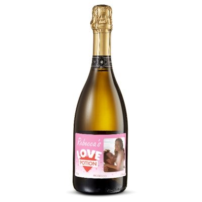 Valentines Day Photo Upload Personalised Prosecco 75cl 