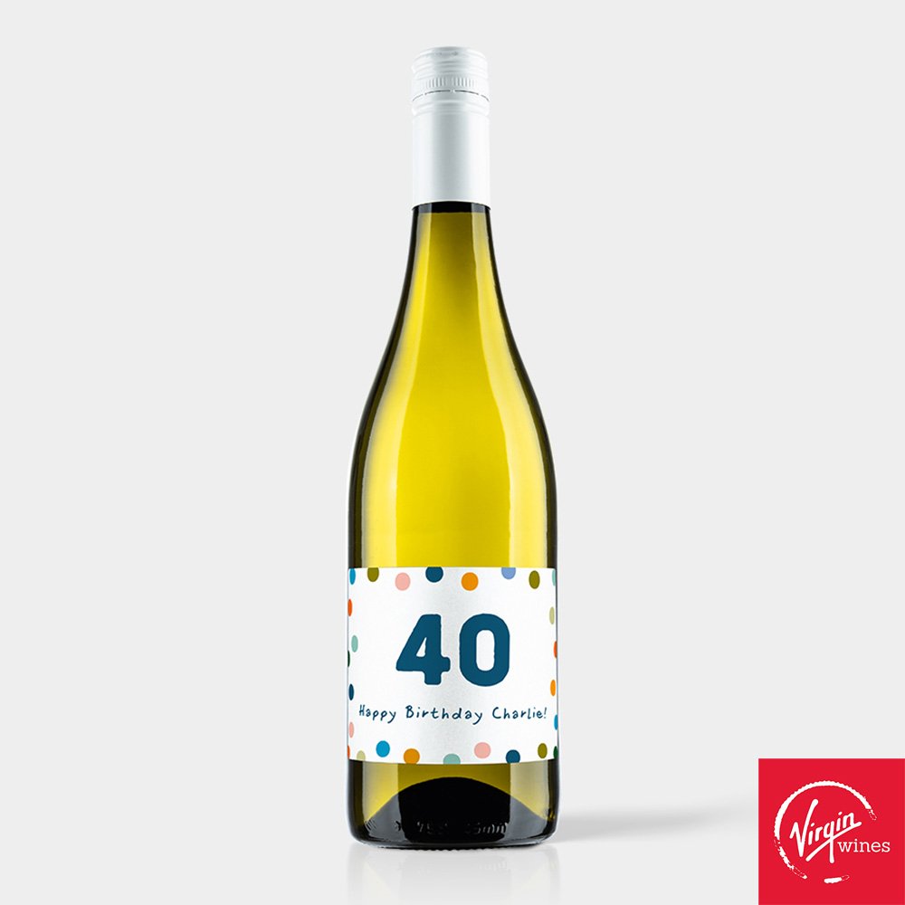 Virgin Wines Personalised Happy Birthday Sauvignon Blanc 75Cl Alcohol