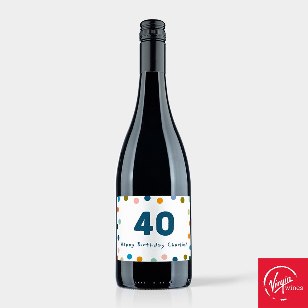 Virgin Wines Personalised Happy Birthday Aussie Shiraz 75Cl Alcohol