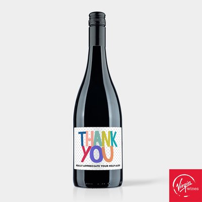 Virgin Wines Personalised Thank You Aussie Shiraz 75cl 