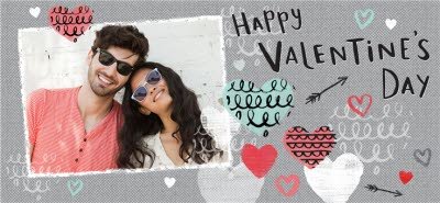 Valentine's Day Heart Photo Upload Mug