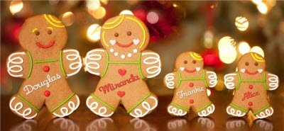 Christmas Gingerbread Family Personalised Mug