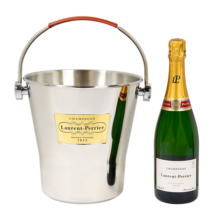 Laurent Perrier Brut Champagne and Ice Bucket 