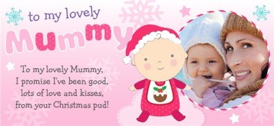 Merry Christmas Mummy and Baby Photo Upload Mug