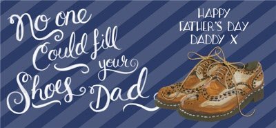 Father's Day Fill Your Shoes Blue Personalised Mug
