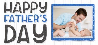 Father's Day Blue Frame Photo Upload Mug