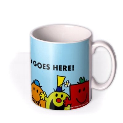 Mr Men Blue Photo Upload Mug