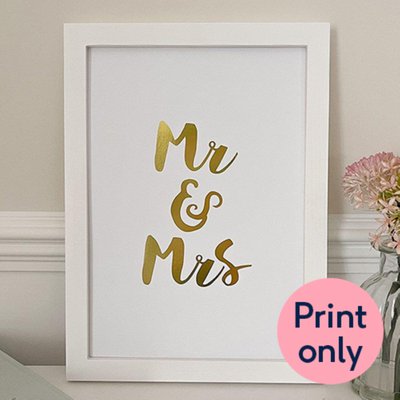 Lily Rose Co. 'Mr & Mrs' Foil Print