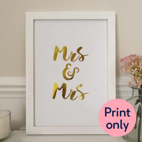 Lily Rose Co. 'Mrs & Mrs' Foil Print