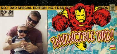 Marvel Comics Iron Man Father's Day Photo Upload Mug