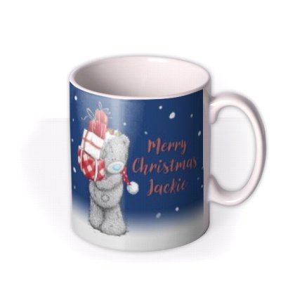 Tatty Teddy Merry Christmas Snow and Presents Photo Upload Mug