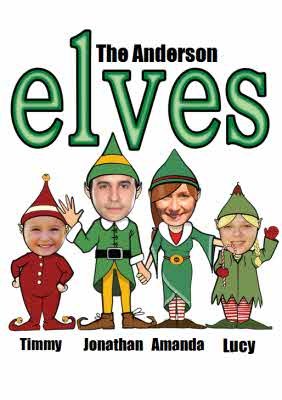 Christmas Elf Family Photo Upload T-shirt