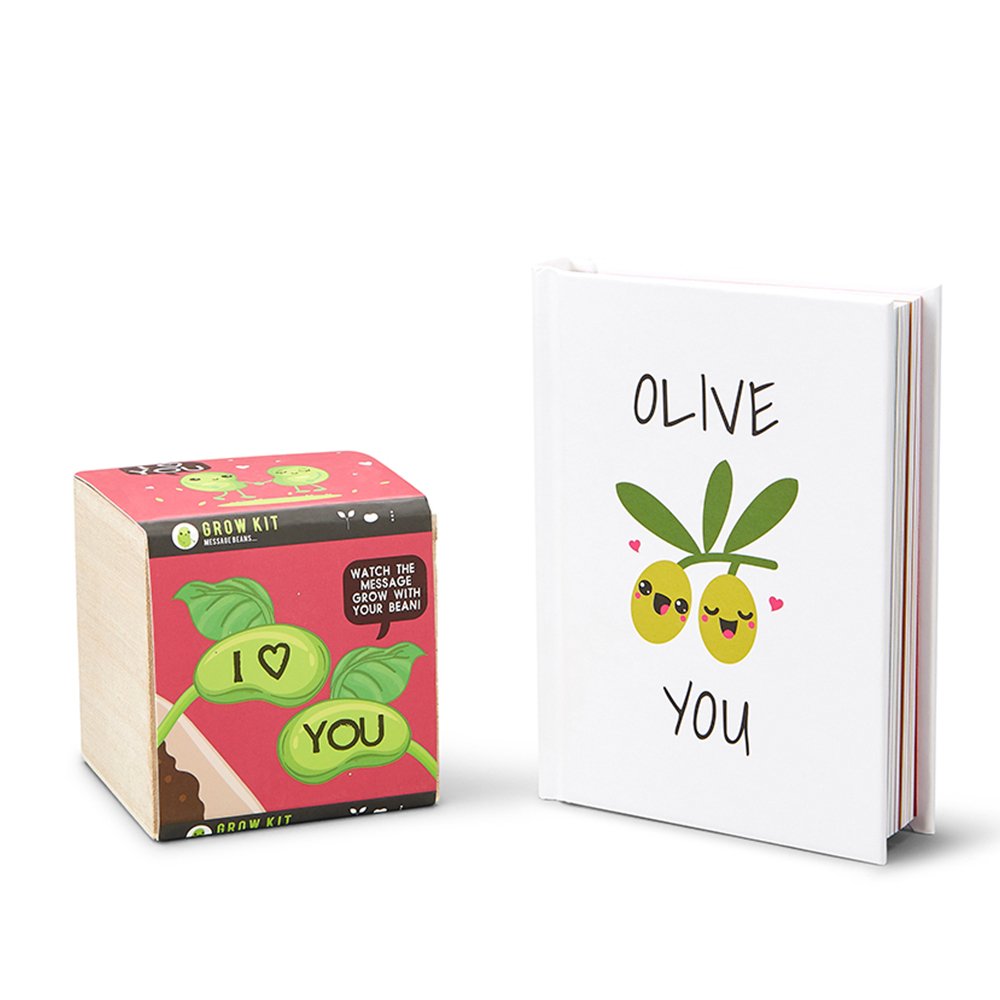 Olive You Book And Bean Plant Gift Set