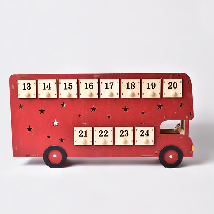 Lisa Angel Keepsake Christmas Light Up Bus Advent Calendar | Moonpig