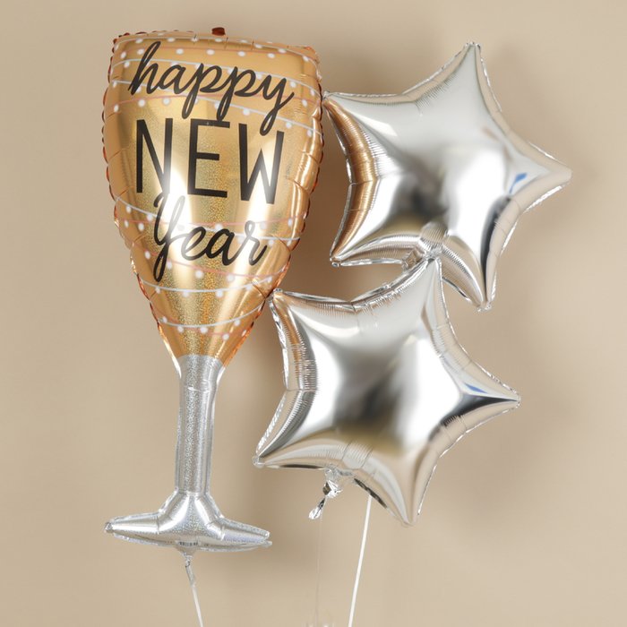 Giant New Year Champagne Trio