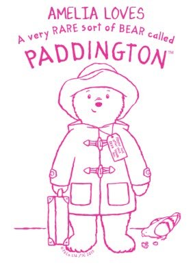 Paddington Bear Bright Pink Personalised Name T-Shirt