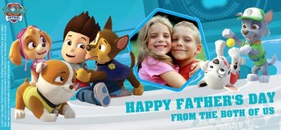 Paw Patrol Happy Fathers Day From The Both Of Us Photo Upload Mug