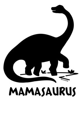 Perfect Combos Mamasaurus Illustration Dinosaur T Shirt