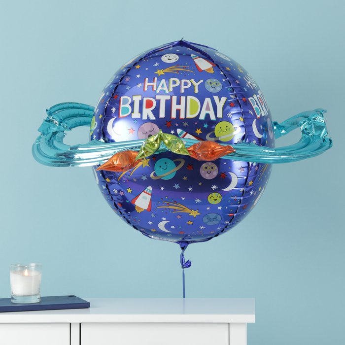 Giant Happy Birthday Planet Balloon