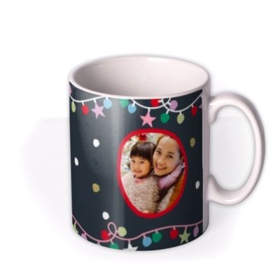 Festive Christmas Design Framed Photo Upload Mug