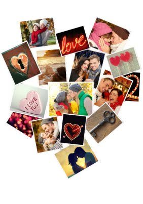 Heart Collage Photo Upload T-Shirt