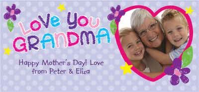 Mother's Day Love You Grandma Photo Upload Mug