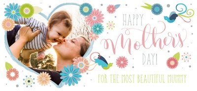 Mother's Day Heart Photo Upload Mug