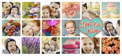 Mother's Day Love Collage 17 Photo Upload Mug