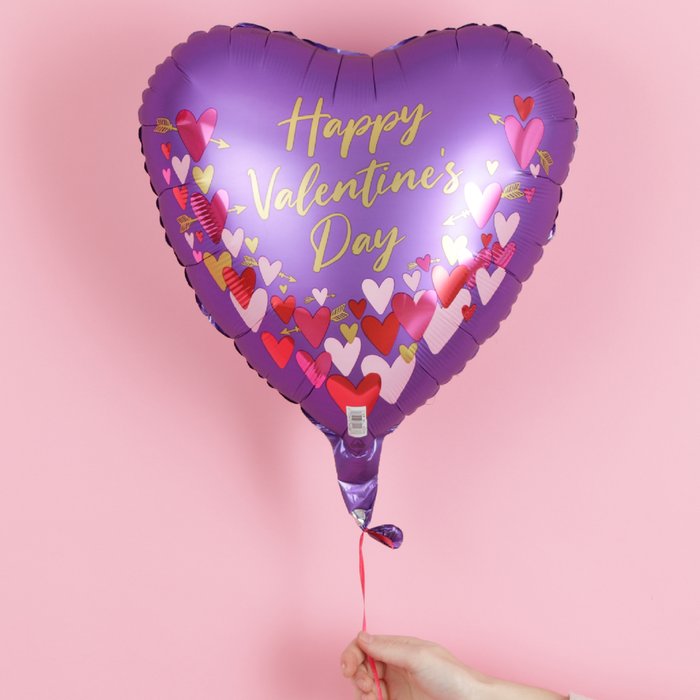 Valentine's Day Purple Heart Balloon