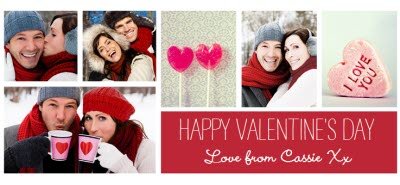 Valentine's Day Collage Photo Upload Mug
