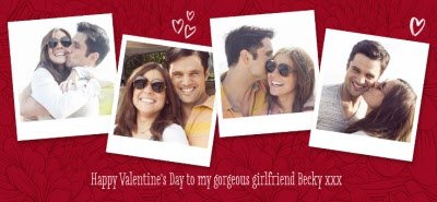 Valentine's Day Heart & Photo Collage Mug