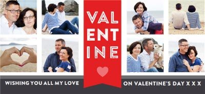 Valentine's Day Banner Photo Collage Mug